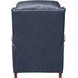 Meade Shoreham Blue Leather Push Thru The Arms Lounge Recliner with Nailhead Trim