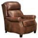 Meade Worthington Cognac Leather Push Thru The Arms Lounge Recliner with Nailhead Trim