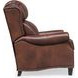 Meade Worthington Cognac Leather Push Thru The Arms Lounge Recliner with Nailhead Trim