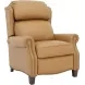 Meade Santa Fe Brandy Leather Push Thru The Arms Lounge Recliner with Nailhead Trim