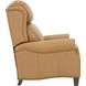 Meade Santa Fe Brandy Leather Push Thru The Arms Lounge Recliner with Nailhead Trim