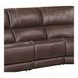 Westville Steamboat Brown Leather 7 Piece Zero Gravity Power Reclining Sectional with USB Charging