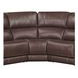 Westville Steamboat Brown Leather 7 Piece Zero Gravity Power Reclining Sectional with USB Charging