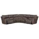 Easton Steamboat Brown Leather Zero Gravity Modular Power Reclining Sectional with USB Charging