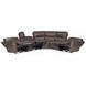 Easton Steamboat Brown Leather Zero Gravity Modular Power Reclining Sectional with USB Charging