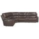 Easton Steamboat Brown Leather Zero Gravity Modular Power Reclining Sectional with USB Charging