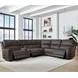 Easton Steamboat Brown Leather Zero Gravity Modular Power Reclining Sectional with USB Charging