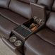 Easton Steamboat Brown Leather 7 Piece Zero Gravity Power Reclining Sectional with USB Charging