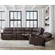 Easton Steamboat Brown Leather Zero Gravity Modular Power Reclining Sectional with USB Charging