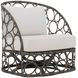 Bali White Performance Fabric Outdoor Swivel Chair