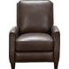 Melrose Ashford Walnut Leather Push Thru The Arms Recliner with Nailhead Trim