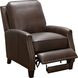 Melrose Ashford Walnut Leather Push Thru The Arms Recliner with Nailhead Trim