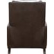 Melrose Ashford Walnut Leather Push Thru The Arms Recliner with Nailhead Trim