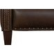 Melrose Ashford Walnut Leather Push Thru The Arms Recliner with Nailhead Trim