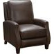 Melrose Ashford Walnut Leather Push Thru The Arms Recliner with Nailhead Trim