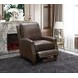 Melrose Ashford Walnut Leather Push Thru The Arms Recliner with Nailhead Trim