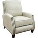 Melrose Shoreham Cream Leather Push Thru The Arms Recliner with Nailhead Trim