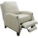 Melrose Shoreham Cream Leather Push Thru The Arms Recliner with Nailhead Trim