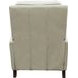 Melrose Shoreham Cream Leather Push Thru The Arms Recliner with Nailhead Trim