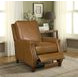 Melrose Shoreham Ponytail Leather Push Thru The Arms Recliner with Nailhead Trim