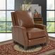 Melrose Colchester Bitters Leather Push Thru The Arms Recliner with Nailhead Trim
