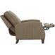 Melrose Cashmere Taupe Leather Push Thru The Arms Recliner with Nailhead Trim