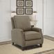 Melrose Cashmere Taupe Leather Push Thru The Arms Recliner with Nailhead Trim