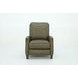 Melrose Oasis Olive Leather Push Thru The Arms Recliner with Nailhead Trim
