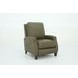 Melrose Oasis Olive Leather Push Thru The Arms Recliner with Nailhead Trim