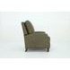 Melrose Oasis Olive Leather Push Thru The Arms Recliner with Nailhead Trim