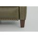 Melrose Oasis Olive Leather Push Thru The Arms Recliner with Nailhead Trim