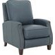 Melrose Santa Fe Ocean Leather Push Thru The Arms Recliner with Nailhead Trim
