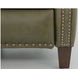 Melrose Oasis Olive Leather Push Thru The Arms Recliner