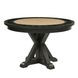 Rylie Black 48" Round Game Top Dining Table with Storage