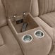 Equinox Mushroom Power Reclining Console Loveseat With Power Headrest
