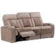 Equinox Mushroom Power Reclining Sofa With Drop Down Table
