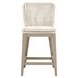 Woven Outdoor Shell Performance Fabric Upholstered Mesh Counter Height Stool