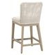 Woven Outdoor Shell Performance Fabric Upholstered Mesh Counter Height Stool