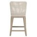 Woven Outdoor Shell Performance Fabric Upholstered Mesh Counter Height Stool
