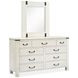 Chesters Mill Alabaster 9 Drawer Dresser with Rectangular Mirror