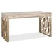 Marlowe Polished Limestone and Gold 56" Writing Desk