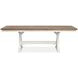 Crownfall Whisper White and Cerused Nutmeg 92" Extendable Rectangular Dining Table