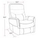 Gemini Capri Charcoal Swivel Glider Recliner