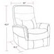Gemini Ivory Manual Swivel Glider Recliner
