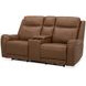 Haywood Butternut Power Reclining Console Loveseat With Power Headrest