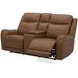 Haywood Butternut Power Reclining Console Loveseat With Power Headrest