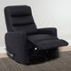 Hercules Black Swivel Glider Recliner with Articulating Headrest