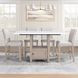 Taylor Beige and White Rectangular Marble Top Counter Height Dining Room Set