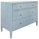 Michelle Textured Light Blue Linen 4 Drawer Chest