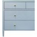 Michelle Textured Light Blue Linen 4 Drawer Chest